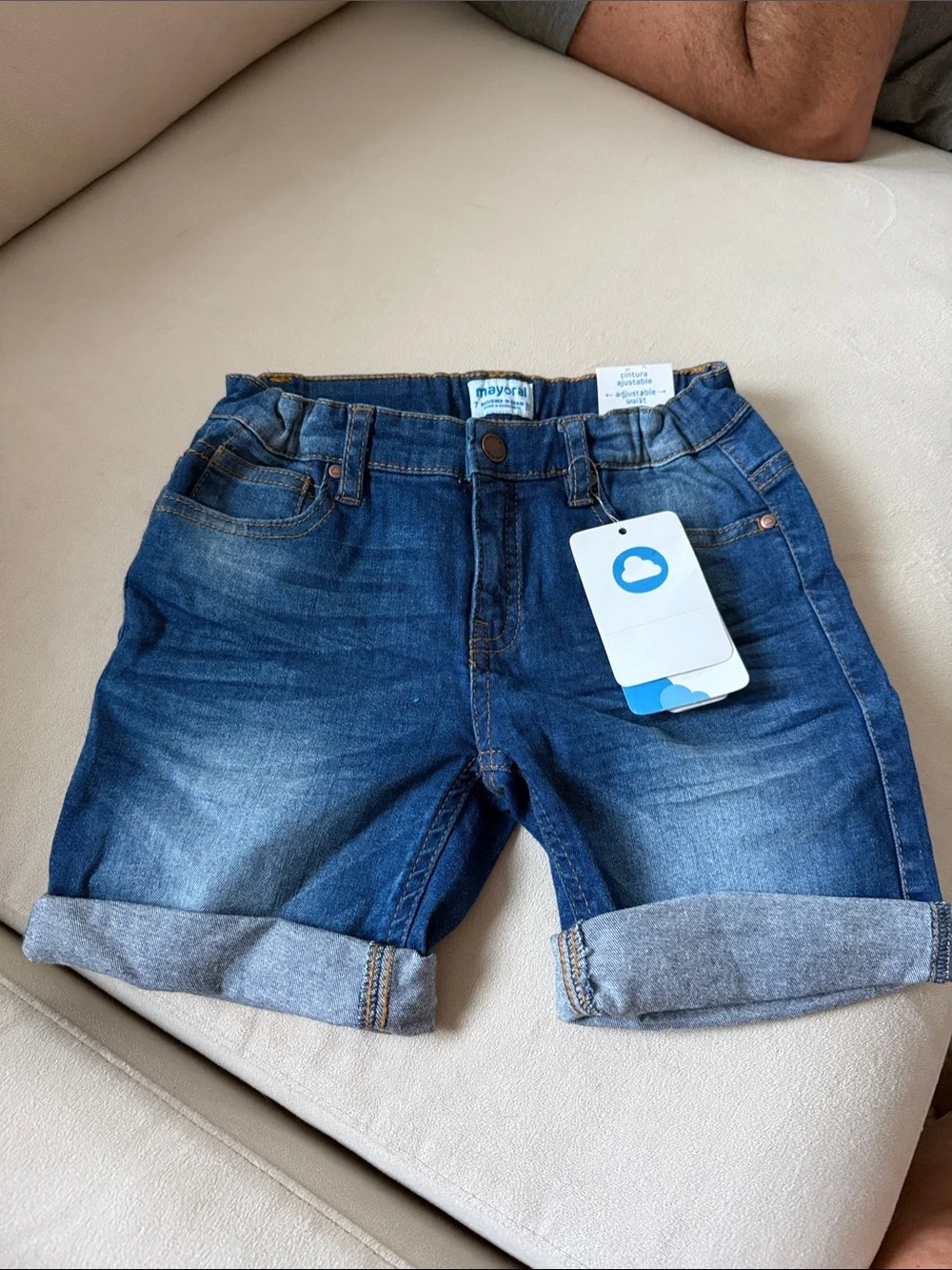Mayoral Kids Denim Bermuda Shorts – Size 7 – NWT